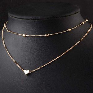 🔥4 For $25🔥
 New Heart Detail Layered Necklace